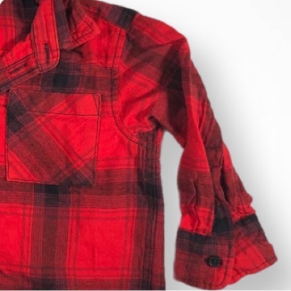 4/$20 H&M Red Plaid  Long Sleeve Shirt - Picture 2 of 4